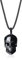 COAI Collier Ajustable Pendentif Tête de Mort Obsidienne Noire Homme Femme