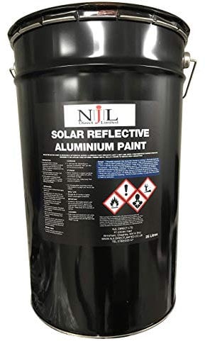 NJL Direct Aluminium Solar Reflective Roof Coating Paint Silver 25 Litre