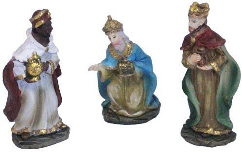 Tradineur - Kit de 3 Figuras de los Reyes Magos