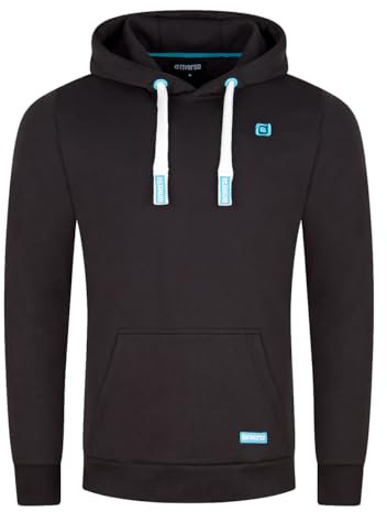 riverso Hoodie Herren Regular Fit RIVLinus Kapuzenpullover Pullover Sweatshirt Streetwear Schwarz 3XL, Größe:3XL, Farbe:Black