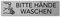 Interluxe Türschild Bitte Hände waschen 200x50x3mm, Schild aus Aluminium, selbstklebend und wiederablösbar für Toilette, WC, Waschraum oder Waschbecken