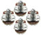 FLEOR 4pcs Full Size Guitar Volume Pot 18mm Shaft Audio Taper Potentiometer A500K