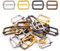 Swpeet 60Pcs Heavy Duty 1 Inch / 25mm Metal Rectangle Adjuster Triglides Slides Buckle, Webbing Belts Buckle Metal Rings for for Belt Bags DIY Accessories Keychains - Sliver, Bronze, Gold, Gun-Black