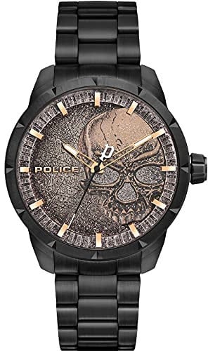 Police Herren Analog Quarz Uhr mit Edelstahl Armband PL15715JSB.02M