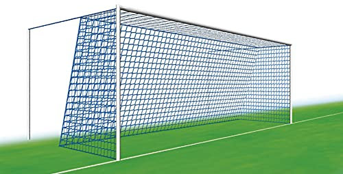 CORDAMANIA 11 rete per porte da calcio, per adulti, unisex, bianco, 7,50 x 2,50 x 1,20 x 2,50 m