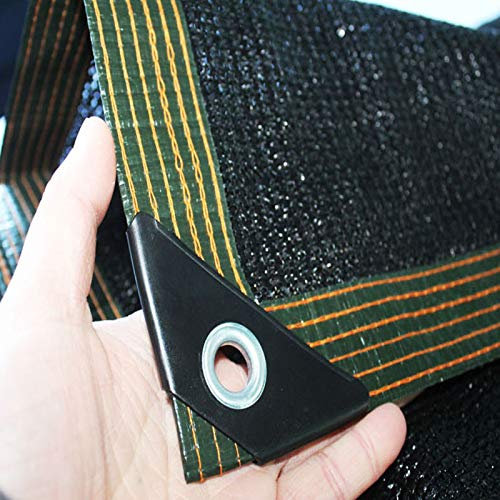 Heavy Duty Outdoor Schattiernetz, 22-Polig Schattierungsnetz,90% Schattennetz,Winddichte Sonnensegel,für Carport Garten Gartenzaun Matte Balkon,Schwarz,Anpassbare (4x5m)