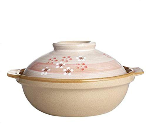 Sywlwxkq Ton-Auflauf-Topf Terrakotta-Eintopf Keramik-Auflauf-Ton-Kochtopf - Langlebig, heiß- und kältebeständig, verbesserte Ernährung, Kapazität 1L-Kapazität 1L_A
