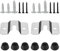 Cdemiy Dart Board Hanging Kit, 2 PCS Dartboard Bracket, Dartboard Fixing Kit, Darts Holder for Hanging Screw Hook Set Accessories Kits, (AM02236611TY)