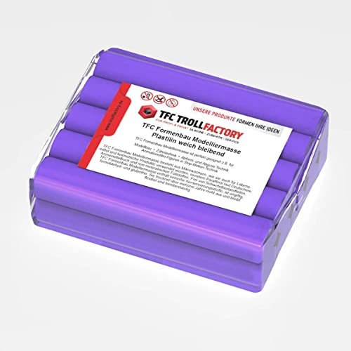 TFC Formenbau Modelliermasse violett Plastilin weich bleibend schwefelfrei - Größe: 5kg (10x500g)