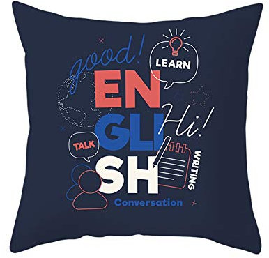 EHOMERY Kissenbezüge Weich Kissenbezug Zierkissen Englisch Samt Zierkissenbezüge Kissenbezüge Uni Kissenhülle Länglich Wohnzimmer Sofa Dekoration Blau 20X20 Inches