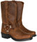 Stivali da Cowboy da Uomo Testa Quadrata Ricamo Stivali Western Altezza Polpaccio Vintage Dimensioni Stivali Taglia 39-46 (39.5,Giallo-Marrone)