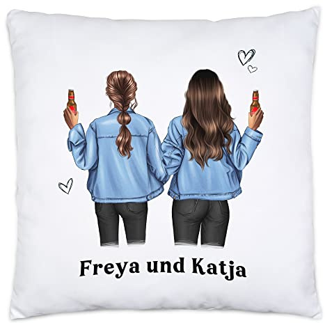 Kiddle-Design Personalisierte Beste Freundin Kissen - Geschenk für BFF und Freundinnen