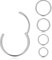 MILACOLATO G23 Titan Nasenpiercing 16G 18G 20G Scharnierende Septum Nasenringe für Damen Männer Clicker Knorpel Ohrringe Daith Helix Tragus Conch Piercing Schwarz/Roségold/Silber/Gold Nasenring 6-10mm