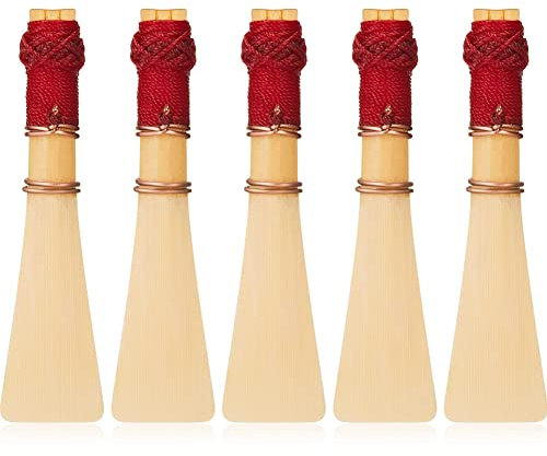Acfthepiey Fagottrohrblatt mit 1 Fagott-Rohrblatt, Schutzhülle, Fagott-Rohrblatt, mittelweich, Fagott-Rohrblätter, 5 Stück