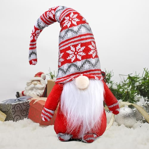 JOYSAL Weihnachtswichtel, Weihnachtsdeko Wichtel Figuren, 42cm Hoch Santa Tomte Gnom für Weihnachten Deko