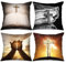 Tucocoo Kissenbezug mit Jesus-Kreuz, dekorativ, 45 x 45 cm, 4 Stück, christliche religiöse Kissenbezüge, Moderne quadratische Kissenbezüge, christlicher Retro-Kissenbezug für Couch, Sofa, Bett