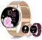 INNOFOVO Smartwatch Damen Rund, 1,32 Zoll Touchscreen Smart Watch Damen mit Telefonfunktion 19 Sportmodi Fitnessuhr Damen IP67 Wasserdicht Sportuhr mit Pulsschlag Schlafmonitor Schrittzähler