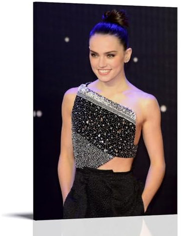 EVMILA Star Daisy Ridley Poster, dekoratives Gemälde, Leinwand, Wandposter und Kunstdruck, modernes Familienschlafzimmer-Dekor-Poster, 20 x 30 cm