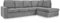 Home Detail Large Corner Sofa, Left Hand Sofa or Right Hand Corner Sofa, Couch in Upholstered Jumbo Cord Fabric, L Shaped Sofas in Dark Grey & Mocha (Dark Grey Jumbo Cord, Right Hand Facing)