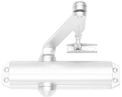 Tesa Assa Abloy DC120-1-D9016 Chiudiporta Braccio Articolato Per Porte Bianco DC120 Con Fermo