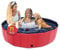 CACSPS Piscina Plegable para Perros de 180cm Pulgadas, Piscina portátil de plástico Duro de Gran tamaño para Perros, Gatos y niños y Mascotas, bañera de baño Plegable para Cachorros (Rojo)