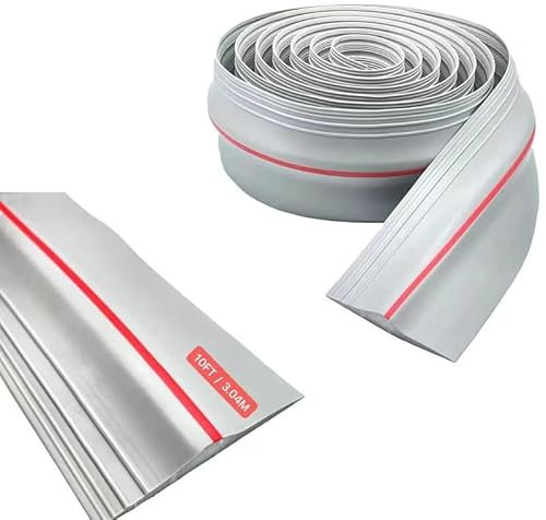 Guarnizioni per Porte di Garage da 3 Metri - Soglie e Pavimenti - Ideali per Mantenere il Garage Pulito e Asciutto! (3m- Grau)
