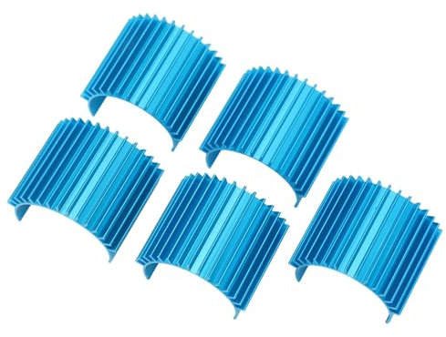 Gebürsteter Motor-Kühlkörper, Bürstenloser Elektromotor-Kühlkörper, Professionell, 5 Stück, Blau, Kompakt für RC-Cars