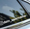 Generisch Instagram Aufkleber personalisiert - Wunschname, Auto, Tuning Sticker fürs Auto - Username, Benutzername Wunsch Text selbstklebend - Instagram Aufkleber Motorrad, Laptop