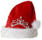 Weihnachtsmütze für Erwachsene, Plüsche Nikolausmütze für Damen und Herren Warm and Dicker Weihnachtsmann Santa Nikolaus Mütze mit Regenbogen Pailletten Schneeflocke Weihnachtsmütze Nikolausmütze