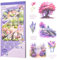 Scrapbook Stickers 20 Blatt Sticker Fotoalbum Blumen Sticker PET Bullet Journal Sticker Botanische Sticker für Scrapbook Bullet Journal Scrapbook Zubehör (Blumen)