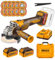 INGCO 20V Cordless Angle Grinder 115mm, 1000W, Brushless Motor, 3 Varibale Speed 3000/6000/ 9000RPM with 2Pcs 4.0Ah Battery, 1Pcs Charger for Cutting, Grinding, Polishing and Sharpening CAGLI271532