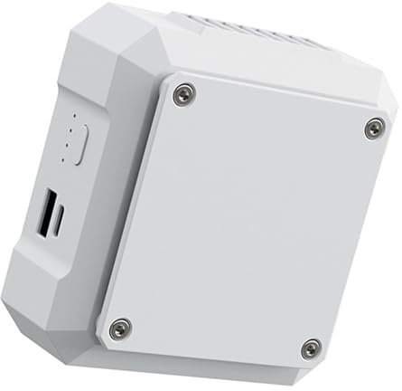 Outdoor Waist Bladeless Fan, Mini Hanging Fan Adjustable Speed for Work (White)