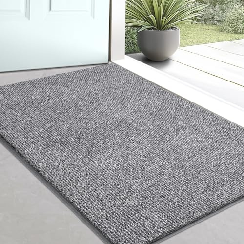 DOMUSTEX Schmutzfangmatte Innen 50 x 80 cm, Waschbar Fußmatte, Eingangsteppich, rutschfeste Fussmatte, Teppich für Hund, Badezimmer, Küche, Flur
