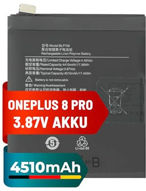 Mpsmobile® Akku für OnePlus 8 Pro | 4410mAh | Ersatzakku BLP759