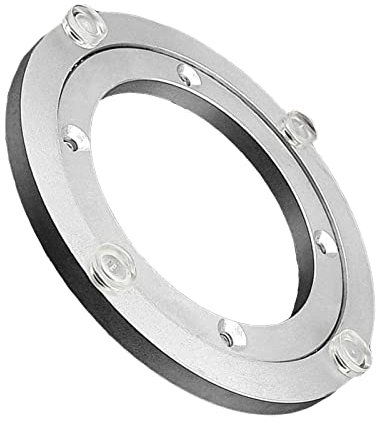 Plato Giratorio Resistente con rodamiento Bolas para TV, Base giratoria Redonda con rodamiento Giratorio aleación Aluminio, Apto para Interiores y Exteriores.