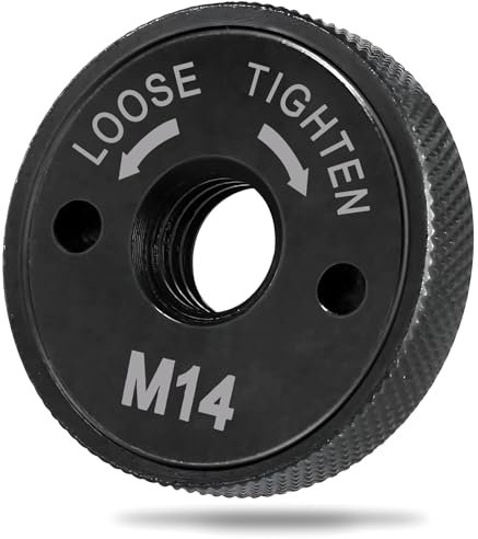 M14 Angle Grinder Nut Quick Release Change Nuts Heavy Duty Carbon Steel Angle Grinder Nuts Accessory Replacement Locking Retaining Flange Nut for Milwaukee Dewalt Makita Angle Grinder