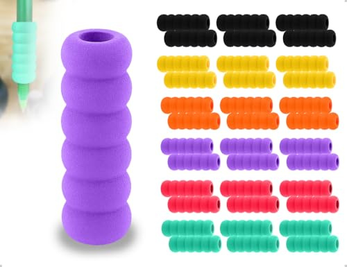 AOYEGIC 36 Stück Stiftehalter,Schaumstoff Ergonomische Schreibhilfe,Bleistiftgriffe,verwendet für Kinder Studenten Erwachsene Linkshänder Oder Rechtshänder