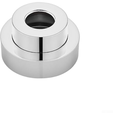 Cubierta decorativa ajustable para cabezal de ducha con altura retráctil de 0 a 23 mm, diseñada para accesorios de grifo de cobre para mejorar la decoración del baño con estilo moderno (plateado)