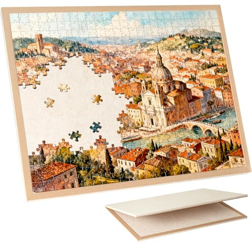 Piecevana Jigsaw Puzzle Board for 1000 Pieces, Foldable Puzzle Board, 31.5 x 24 Felt Display Board