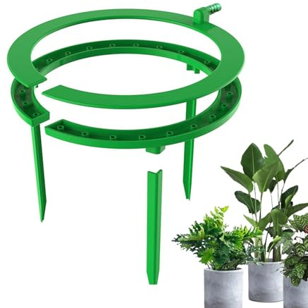 Generisch Tröpfchenbewässerungs Ring - Pflanzbewässerungs Tropfer - Praktische Bewässerungshilfe für Garten Terrasse Balkon Rasen