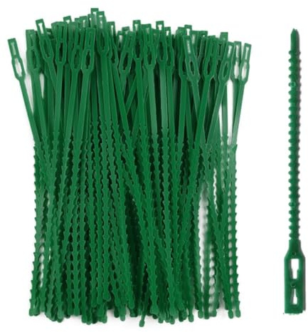 KAHZOR 100 pièces Attache de Plante Liens Réglables de Jardinage, Attache Plante Grimpante, Accroche Plante Grimpante, Fixation Serrage, Attaches De Torsion En Plastique Flexible (13 cm)