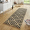 Hanse Home Teppich Läufer Nordic 80x200cm – Teppichläufer Weicher Kurzflor Teppich Modern Raute Design Läufer für Flur, Schlafzimmer, Kinderzimmer, Badezimmer, Wohnzimmer, Küche Dekoläufer – Braun
