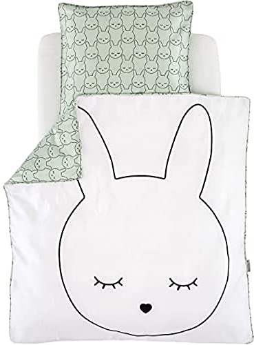 Träumeland TT18102 Bettwäsche Kuschelhase 100/135 + 40/60, mehrfarbig