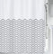 Spirella Anti-Schimmel Duschvorhang - Anti-Bakteriell, waschbar, wasserdicht - Polyester, „Vagues“ 180x200cm Schwarz Weiß