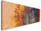 Paul Sinus Art Abstraktes Wandbild 180x50cm - 2 Wandbilder je 50x90cm - Kreis orange, blau und rot - Wandbild - Leinwandbilder fertig auf Rahmen