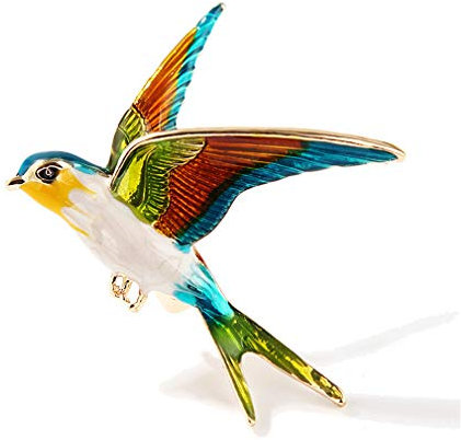 YAZILIND Cartoon Legierung Vogel Brustnadel Tropfen Öl Farbe Schwalbe Brosche Frauen Kleidung Accessoires Corsage Geburtstagsgeschenk Schmuck Mulitcolor