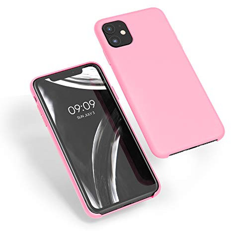 kwmobile Cover per Apple iPhone 11 Custodia - Back Case per Smartphone in Silicone TPU - Protezione Gommata - rosa chiaro