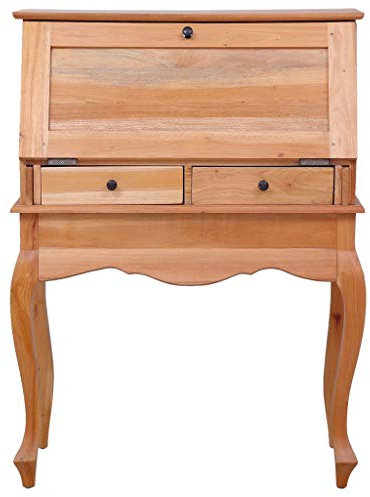 Festnight Sekretär 78×42×103 cm Massivholz Mahagoni