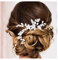 IYOU Brautschmuck Hochzeit Haar Reben Silber Perle Braut Kopfschmuck Blume Stirnband Blätter Haarschmuck für Frauen und Mädchen