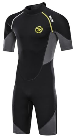 Tuta da snorkeling, in neoprene di alta qualità, con zip sul retro, per pesca alla lancia, snorkeling, surf, canoa (3 mm, XL)